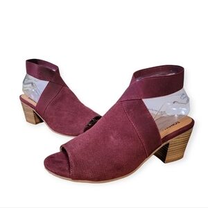 Sonoma Stone Fish Wine Sandals Heels Booties Size 8.5